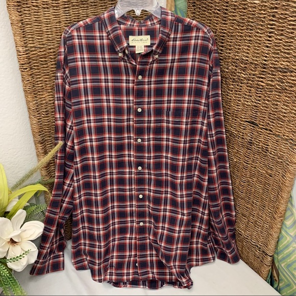 “Eddie Bauer” L/S plaid button front shirt- XXL - Picture 3 of 9